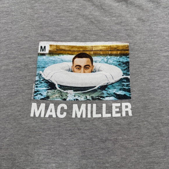 Mac Miller T Shirt Mens Size XL Gray Short Sleeve Rap Tee Adults - Picture 3 of 10